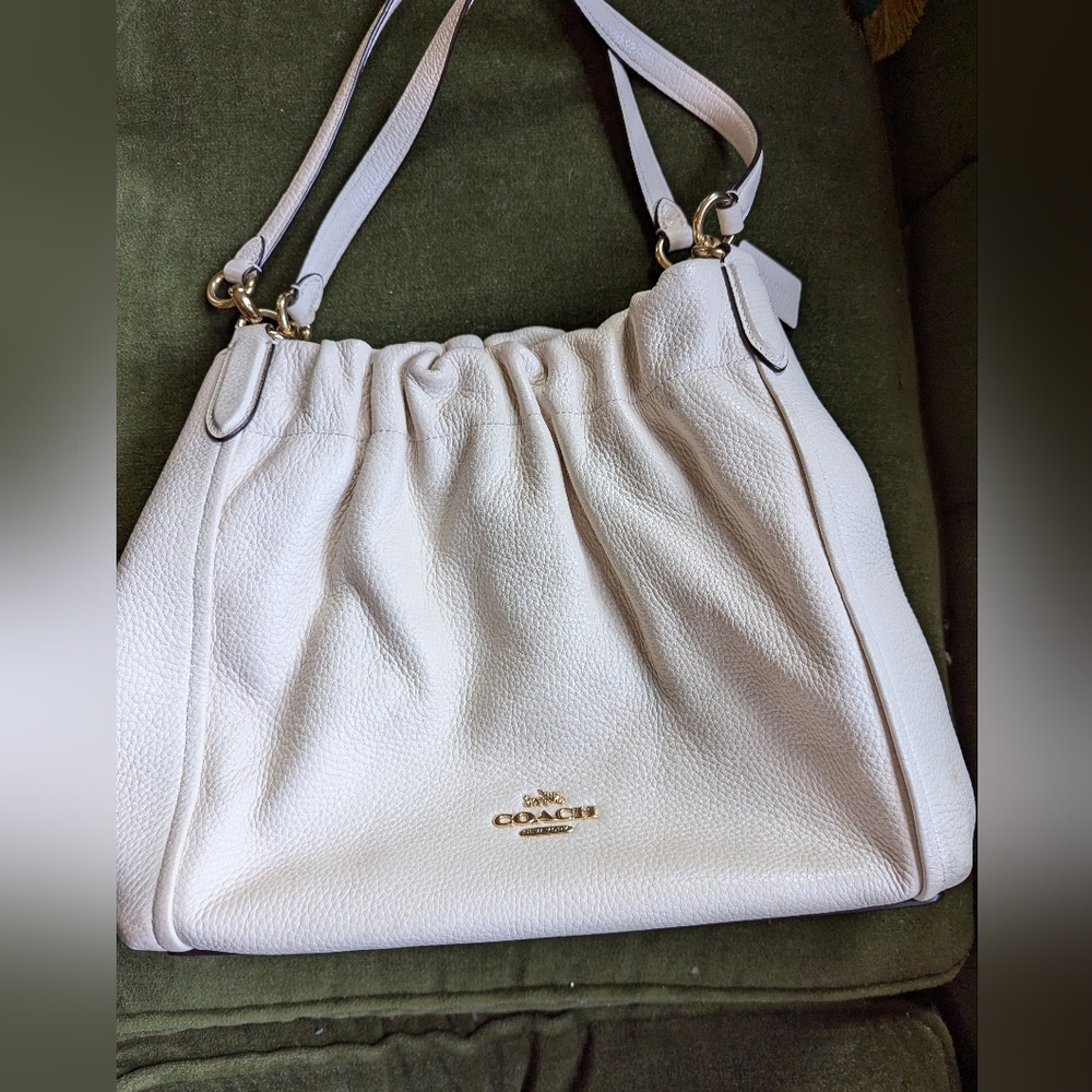 Coach C1454 Maya pebble leather purse caulk bag handbag
